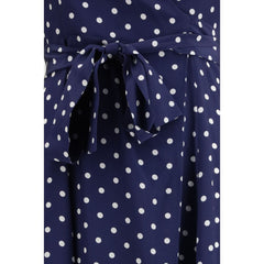 Blue Silk Casual Dress