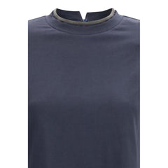 Blue Elastane T-Shirt