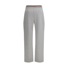 Gray Cotton Casual Pants