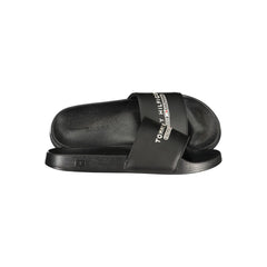 Black Polyurethane Men Slipper