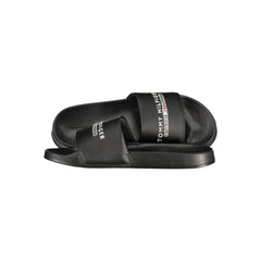 Black Polyurethane Men Slipper