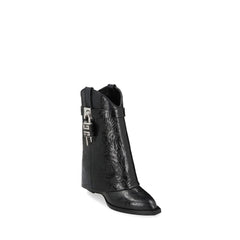 Black Calfskin Ankle Boots