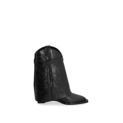 Black Calfskin Ankle Boots