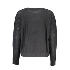 Black Cotton Women Sweater