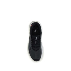 Black Recycled Polyester Athletic Sneakers