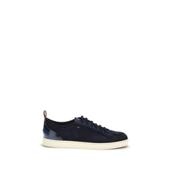 Blue Calf Leather Bos Taurus Low Top Sneakers