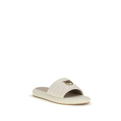 Beige Calf Leather Bos Taurus Sandals