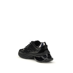 Black Calf Leather Bos Taurus Chunky Sneakers