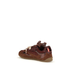 Bordeaux Calf Leather Bos Taurus Chunky Sneakers