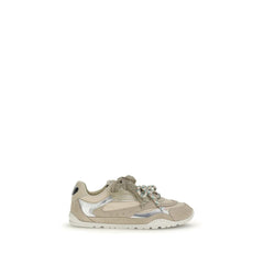 Beige Calf Leather Bos Taurus Athletic Sneakers