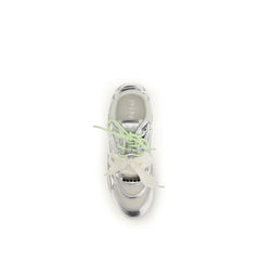 Silver Calf Leather Bos Taurus Athletic Sneakers