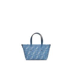 Blue Cotton Handbag