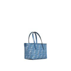 Blue Cotton Handbag