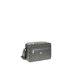 Gray Fabric Crossbody Bag