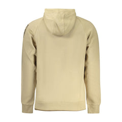 Beige Cotton Men Sweatshirt