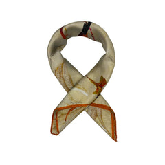 Beige Silk Women Scarf