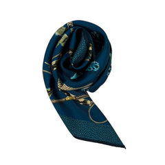 Blue Silk Women Scarf