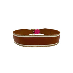 Pink Genuine Leather Women Belt