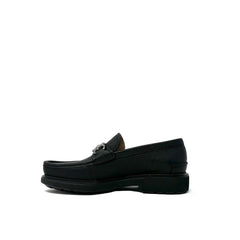 Black Calfskin Slip-On Loafers