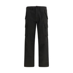 Black Cotton Cargo Pants