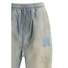 جينز قطني أزرق بقصة واسعة