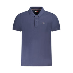 Blu Cotton Men Polo Shirt