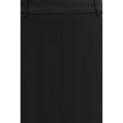 Black Acetate Long Skirt
