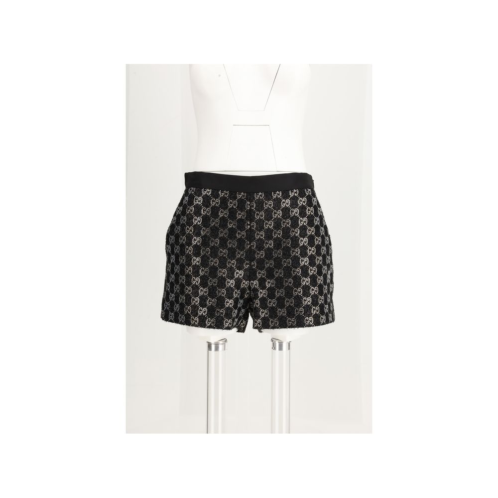 Black Viscose Short And Mini Shorts