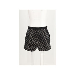 Black Viscose Short And Mini Shorts
