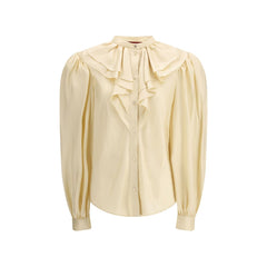 Beige Silk Shirt
