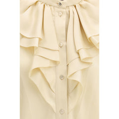 Beige Silk Shirt