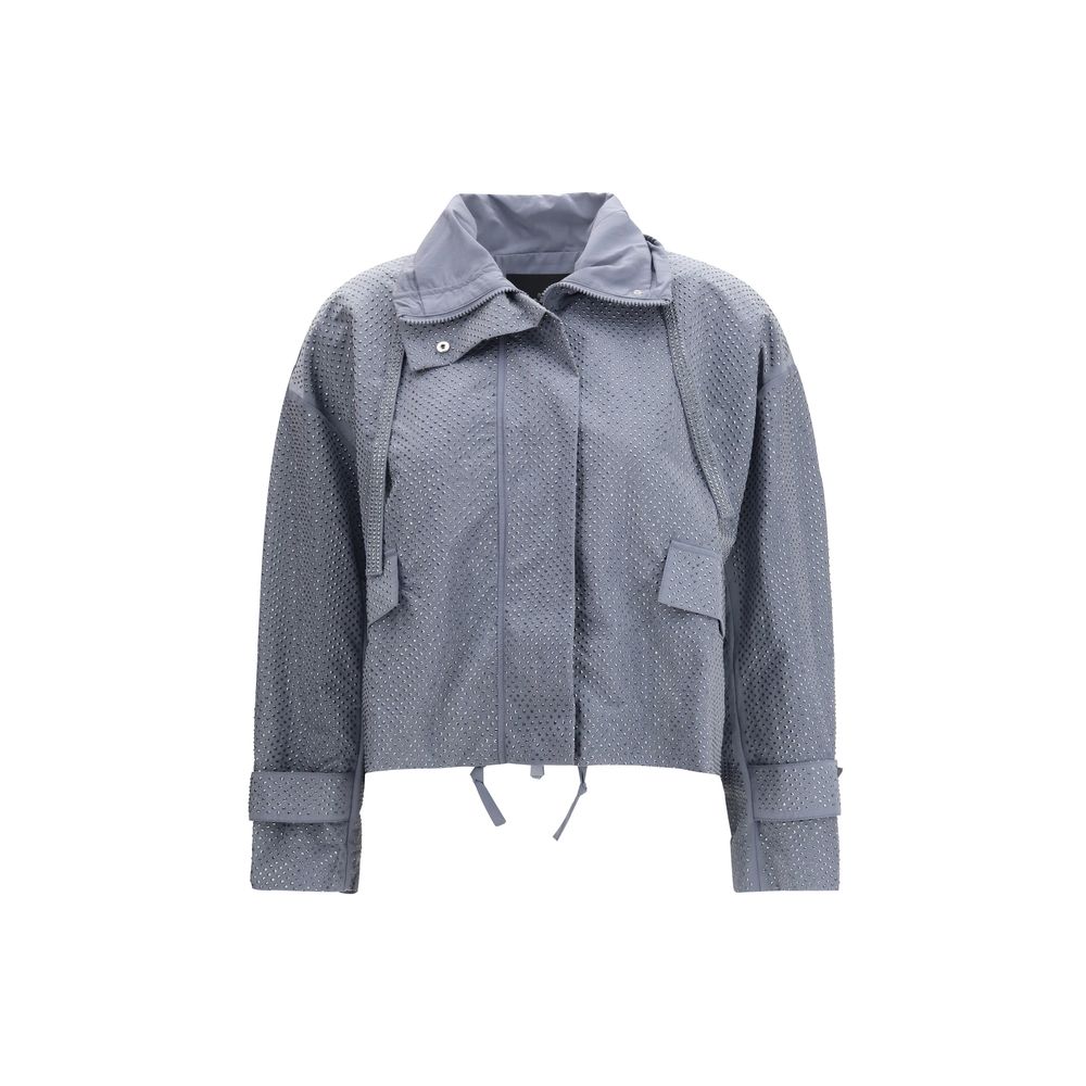 Blue Polyester Shell Jacket