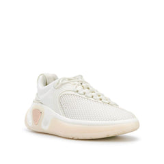 White Fabric Athletic Sneakers