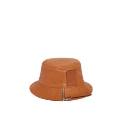 Brown Calfskin Bucket Hat
