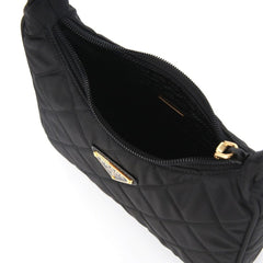 حقيبة كتف سوداء من النايلون