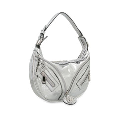 Silver Lamb Leather Shoulder Bag