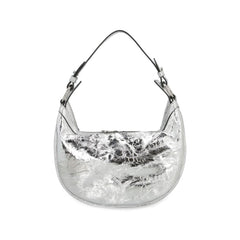 Silver Lamb Leather Shoulder Bag
