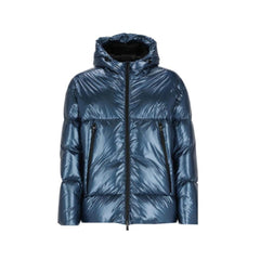 Blue Polyamide Full-Length Jacket