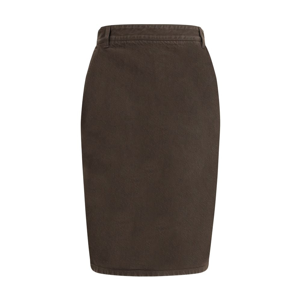 Brown Denim Skirt