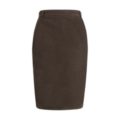 Brown Denim Skirt
