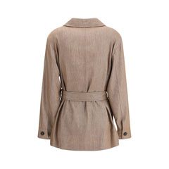 Brown Linen Coat