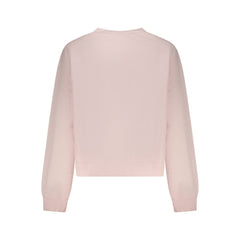 Pink Cotton Women Sweatshirt
