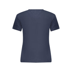 تي شيرت نسائي قطن أزرق اللون الأزرق