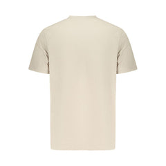 Beige Cotton Men T-Shirt