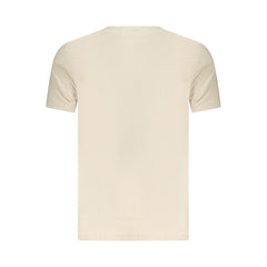 Beige Cotton Mens T-Shirt