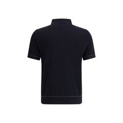 Black Cotton Polo Shirt