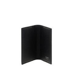 محفظة Bos Taurus من جلد العجل الأسود