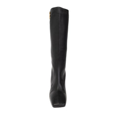 Black Calfskin High Heel Boots