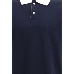 Blue Cotton Polo Shirt