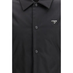 Black Recycled Polyamide Coat